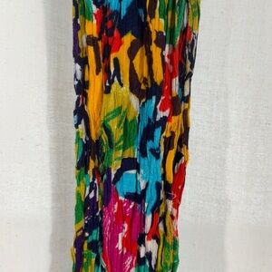 Vintage Express Colorful Patterned Scarf-Italy
